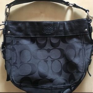 Coach Zoe Signature Black Large Hobo